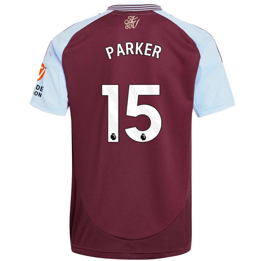 Danxen Børn Lucy Parker #15 Burgund Himmelblå Hjemmebane Spillertrøjer 2024/25 Trøje T-Shirt