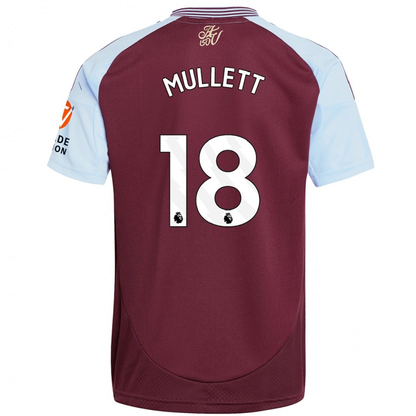 Danxen Børn Georgia Mullett #18 Burgund Himmelblå Hjemmebane Spillertrøjer 2024/25 Trøje T-Shirt