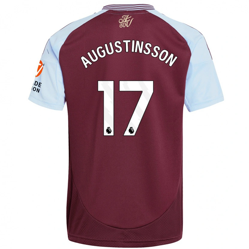 Danxen Børn Ludwig Augustinsson #17 Burgund Himmelblå Hjemmebane Spillertrøjer 2024/25 Trøje T-Shirt