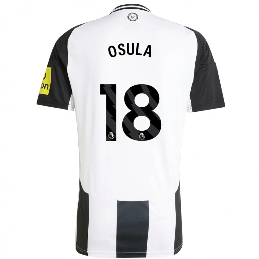 Danxen Børn William Osula #18 Hvid Sort Hjemmebane Spillertrøjer 2024/25 Trøje T-Shirt