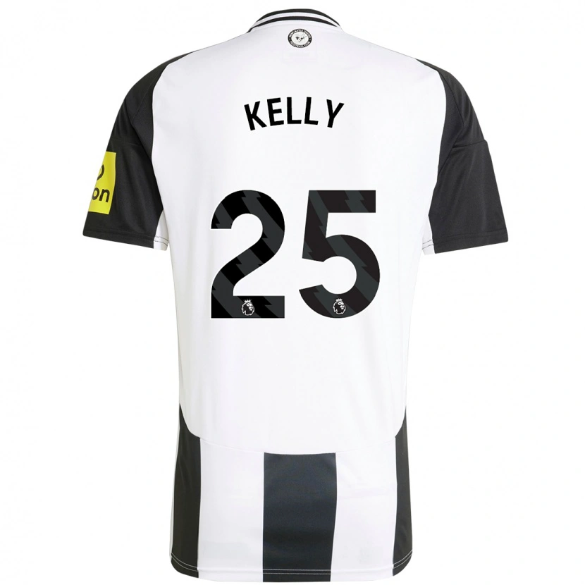 Danxen Børn Lloyd Kelly #25 Hvid Sort Hjemmebane Spillertrøjer 2024/25 Trøje T-Shirt
