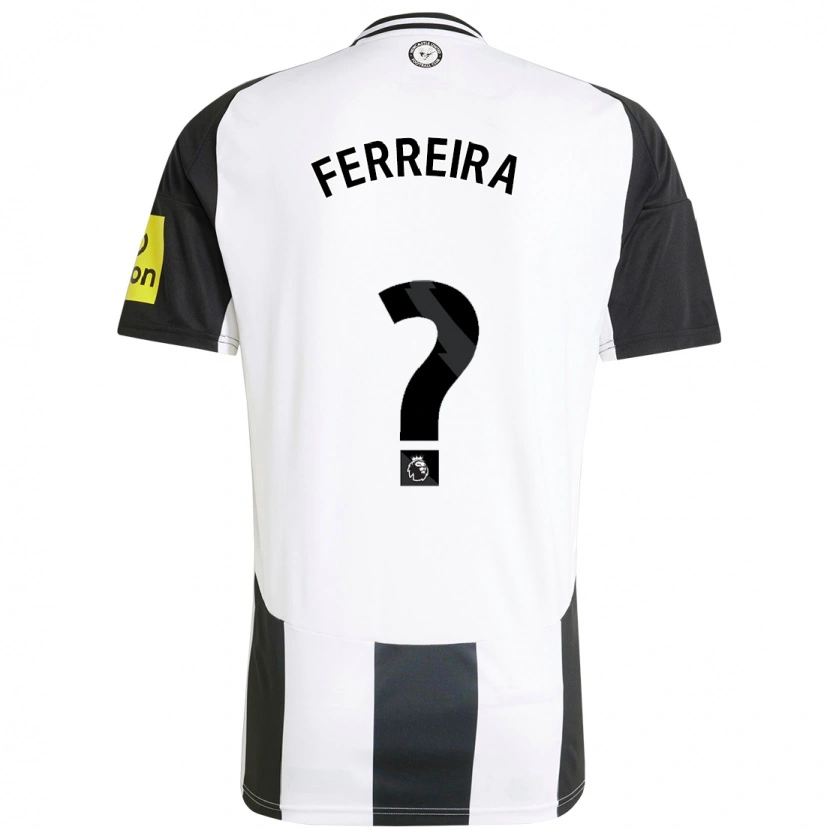 Danxen Børn Matheos Ferreira #0 Hvid Sort Hjemmebane Spillertrøjer 2024/25 Trøje T-Shirt