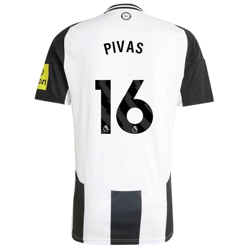 Danxen Børn Miodrag Pivas #16 Hvid Sort Hjemmebane Spillertrøjer 2024/25 Trøje T-Shirt
