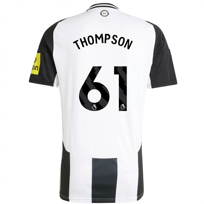 Danxen Børn Max Thompson #61 Hvid Sort Hjemmebane Spillertrøjer 2024/25 Trøje T-Shirt