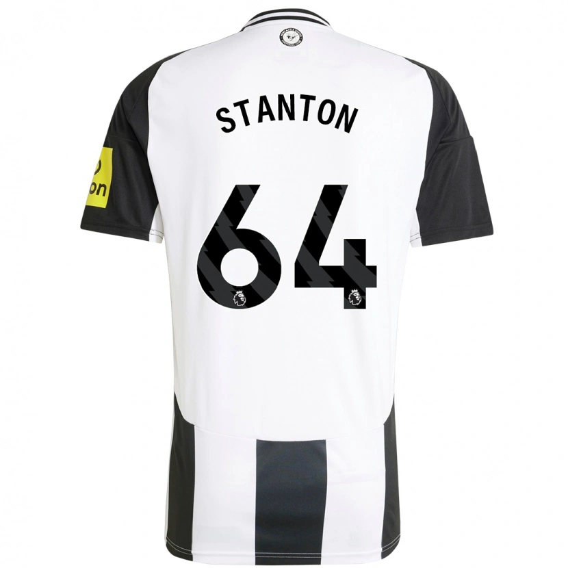 Danxen Børn Ellis Stanton #64 Hvid Sort Hjemmebane Spillertrøjer 2024/25 Trøje T-Shirt
