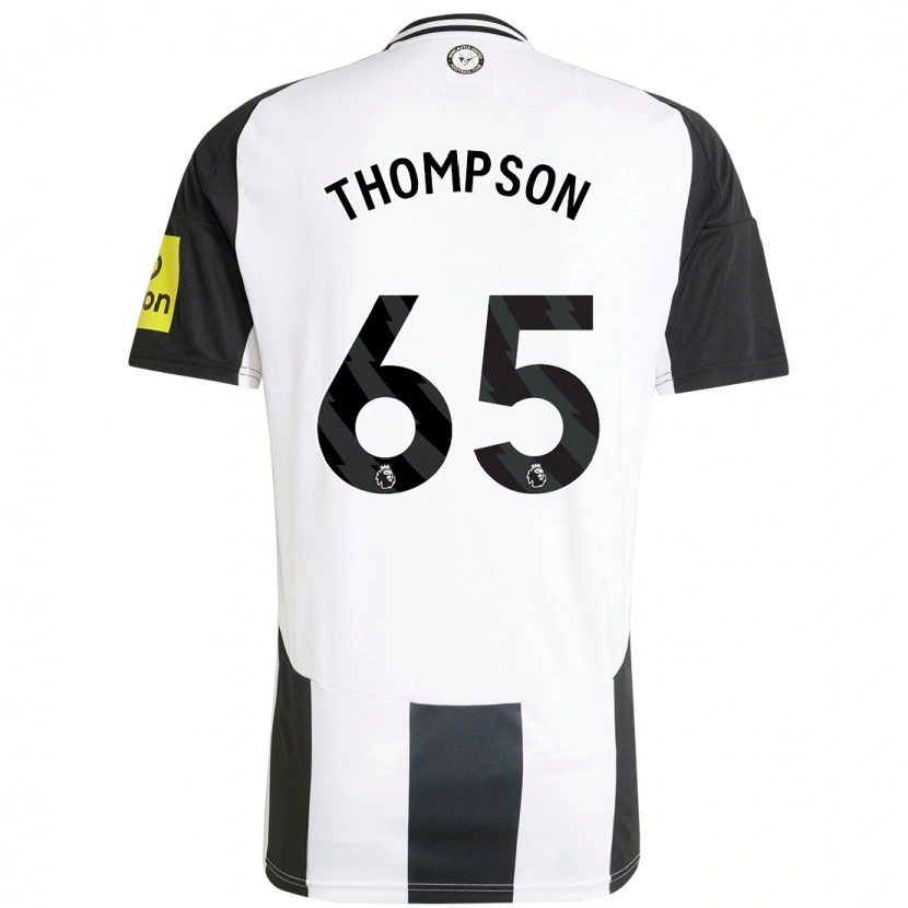 Danxen Børn Ciaran Thompson #65 Hvid Sort Hjemmebane Spillertrøjer 2024/25 Trøje T-Shirt