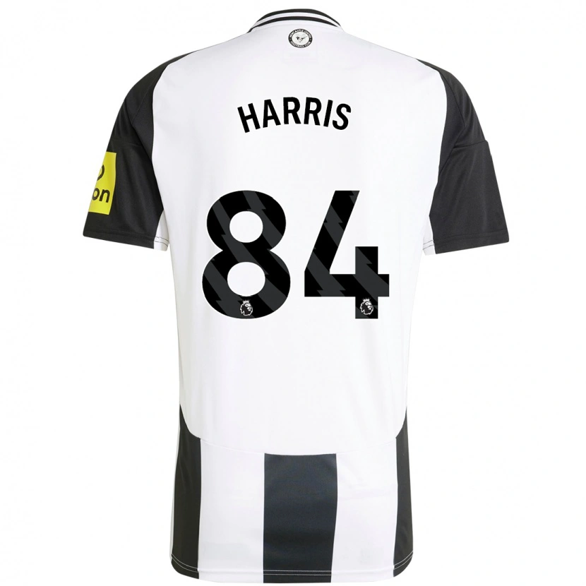 Danxen Børn Aidan Harris #84 Hvid Sort Hjemmebane Spillertrøjer 2024/25 Trøje T-Shirt