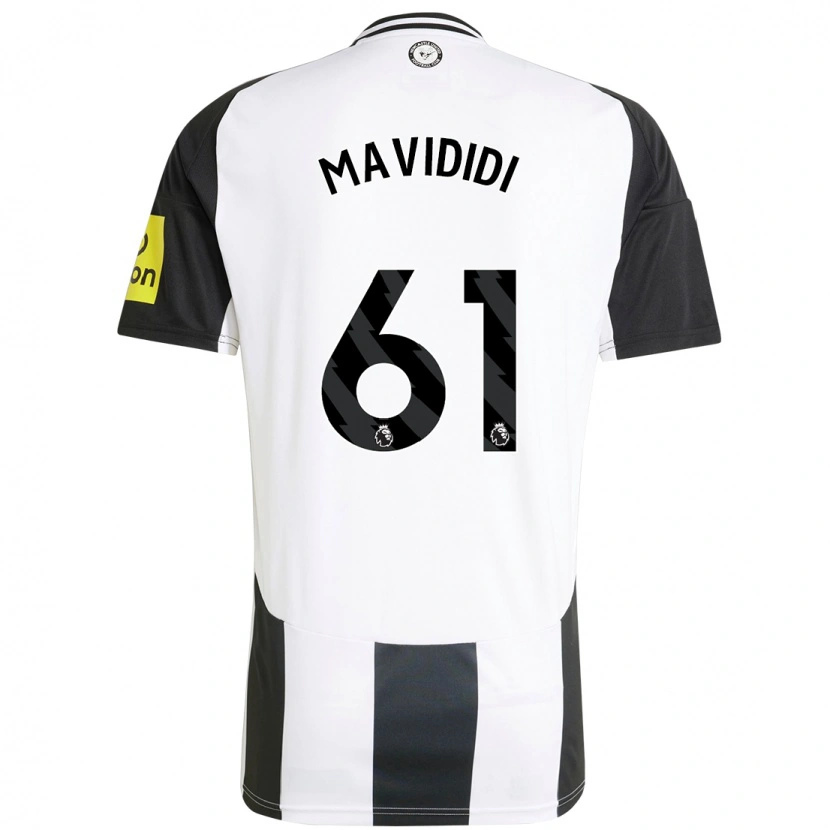 Danxen Børn Shaun Mavididi #61 Hvid Sort Hjemmebane Spillertrøjer 2024/25 Trøje T-Shirt