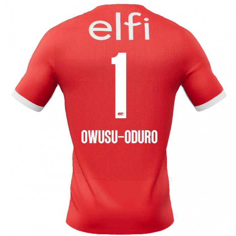Danxen Børn Rome Jayden Owusu-Oduro #1 Rød Hvid Hjemmebane Spillertrøjer 2024/25 Trøje T-Shirt