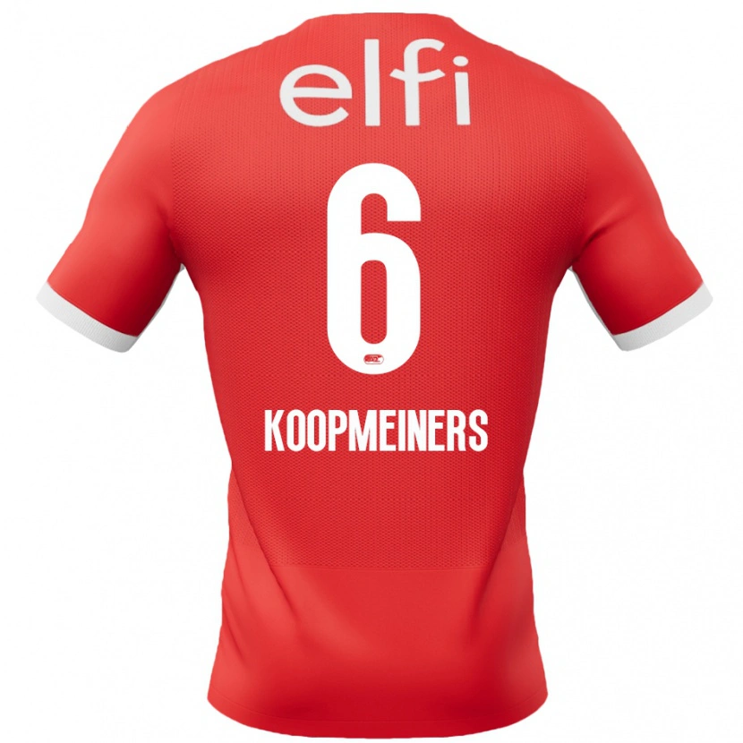 Danxen Børn Peer Koopmeiners #6 Rød Hvid Hjemmebane Spillertrøjer 2024/25 Trøje T-Shirt