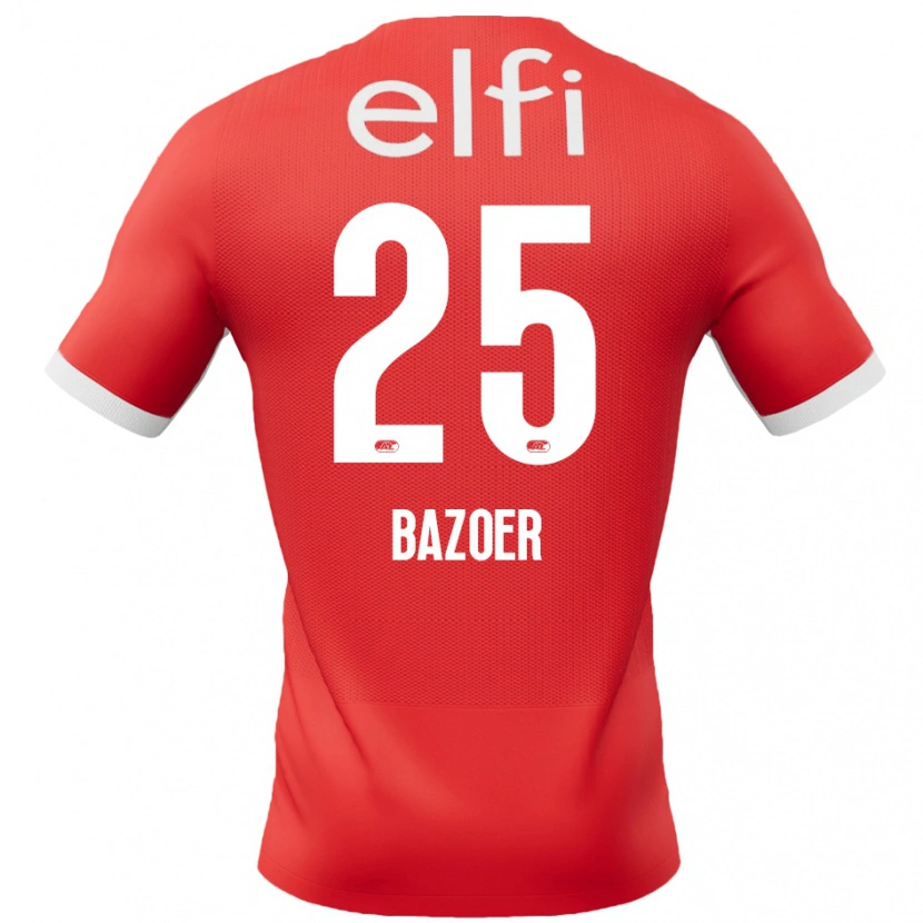 Danxen Børn Riechedly Bazoer #25 Rød Hvid Hjemmebane Spillertrøjer 2024/25 Trøje T-Shirt