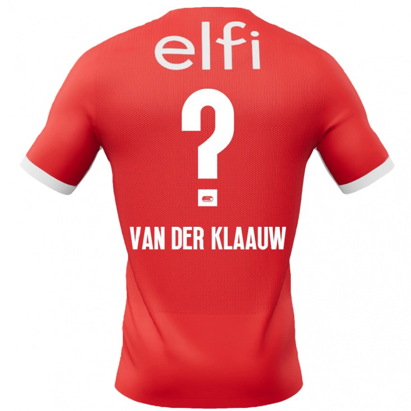 Danxen Børn Deacon Van Der Klaauw #0 Rød Hvid Hjemmebane Spillertrøjer 2024/25 Trøje T-Shirt