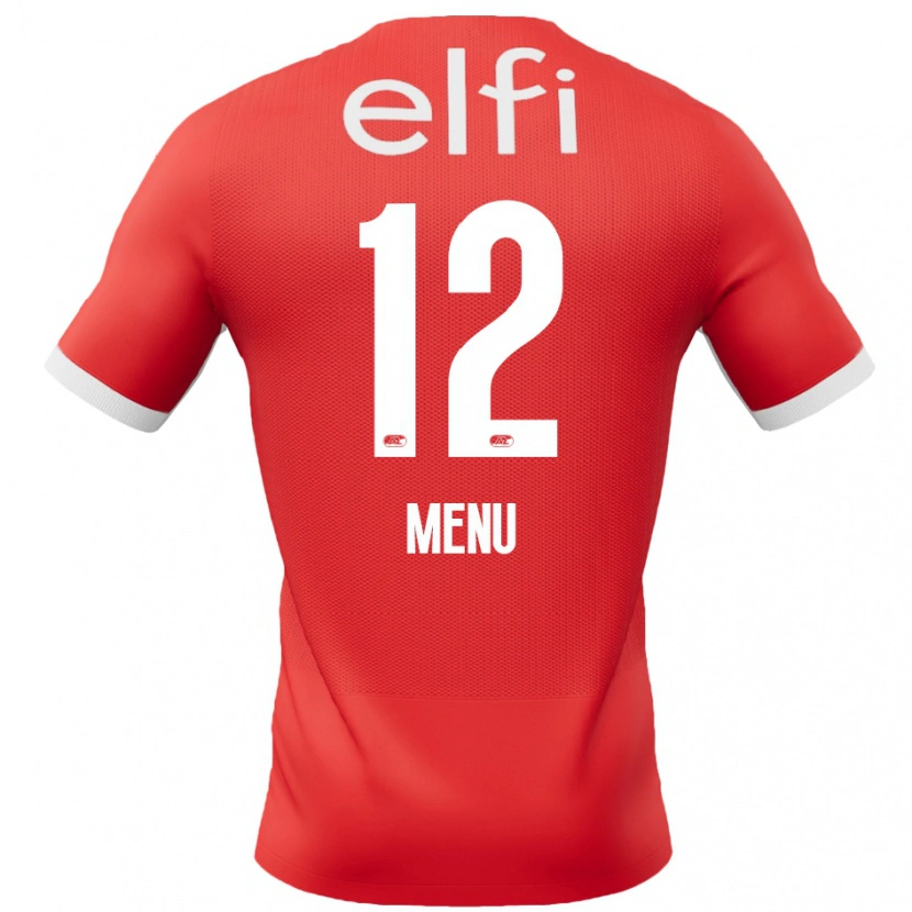 Danxen Børn Mathijs Menu #12 Rød Hvid Hjemmebane Spillertrøjer 2024/25 Trøje T-Shirt