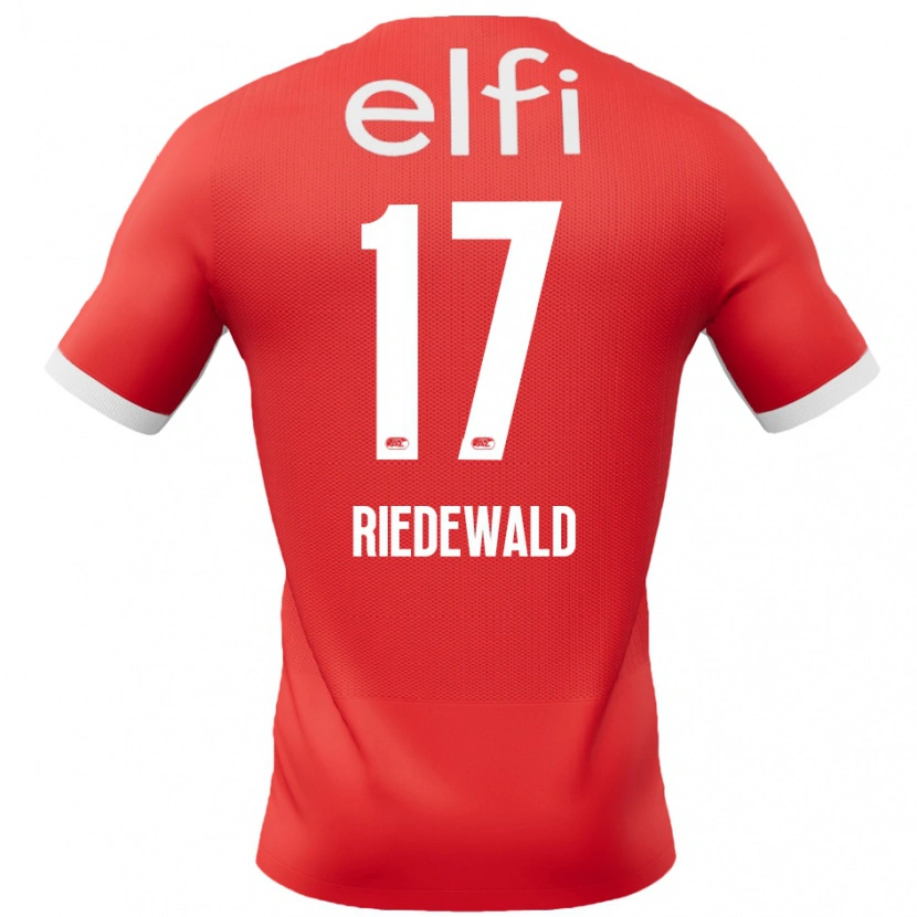 Danxen Børn Kenzo Riedewald #17 Rød Hvid Hjemmebane Spillertrøjer 2024/25 Trøje T-Shirt