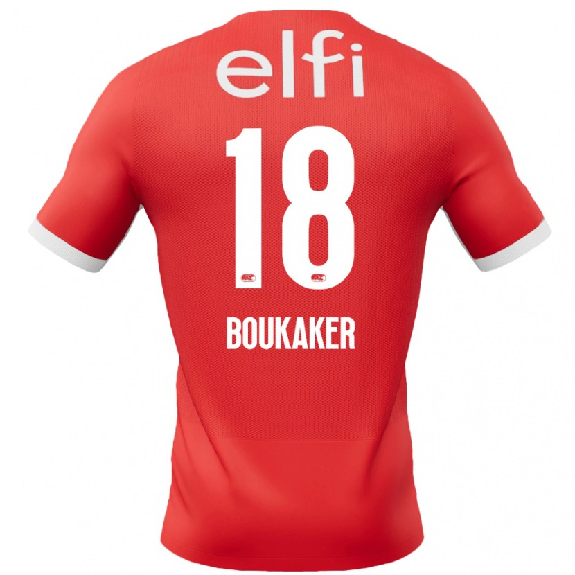 Danxen Børn Romaissa Boukaker #18 Rød Hvid Hjemmebane Spillertrøjer 2024/25 Trøje T-Shirt
