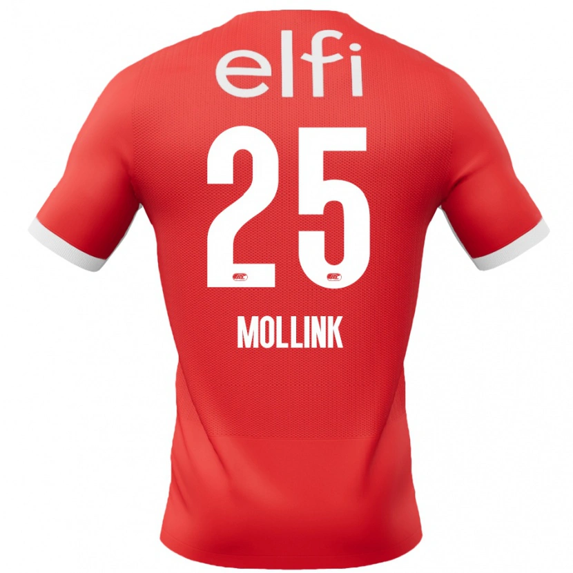 Danxen Børn Yaël Mollink #25 Rød Hvid Hjemmebane Spillertrøjer 2024/25 Trøje T-Shirt