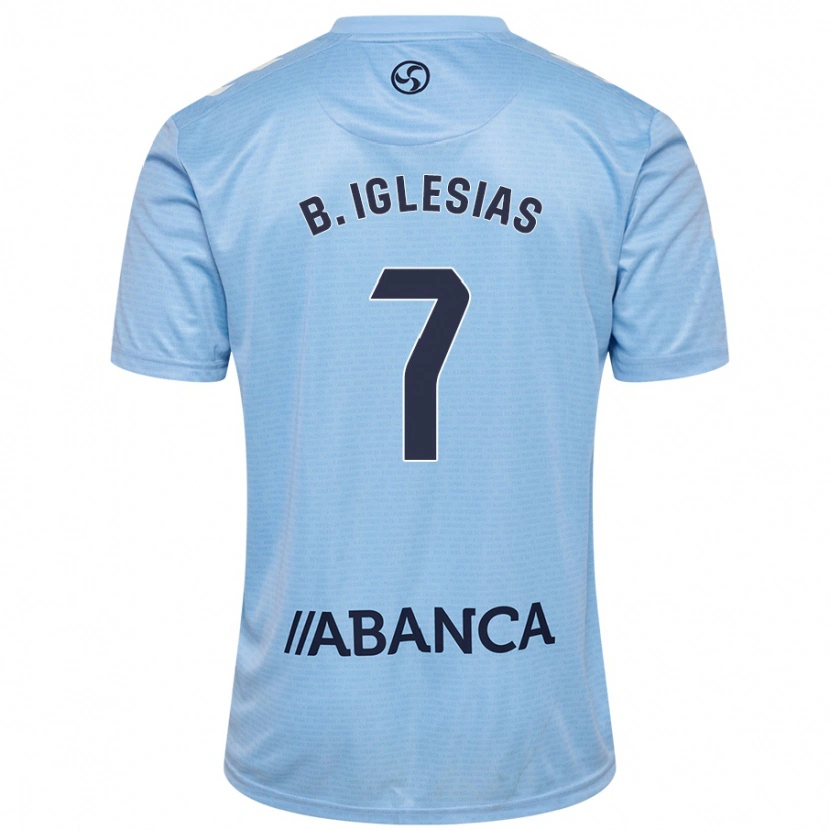 Danxen Børn Borja Iglesias #7 Himmelblå Hjemmebane Spillertrøjer 2024/25 Trøje T-Shirt