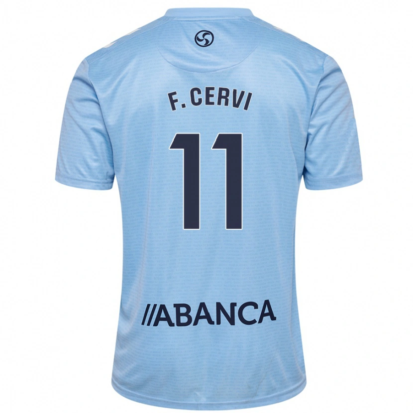 Danxen Børn Franco Cervi #11 Himmelblå Hjemmebane Spillertrøjer 2024/25 Trøje T-Shirt