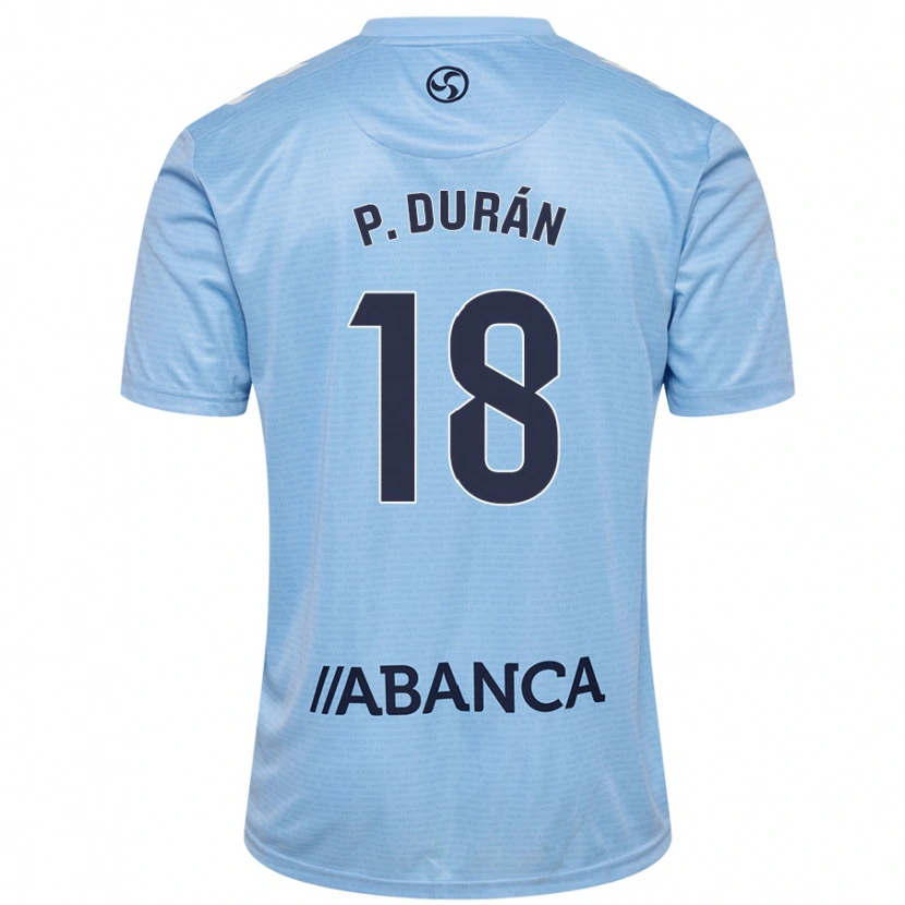Danxen Børn Pablo Durán #18 Himmelblå Hjemmebane Spillertrøjer 2024/25 Trøje T-Shirt