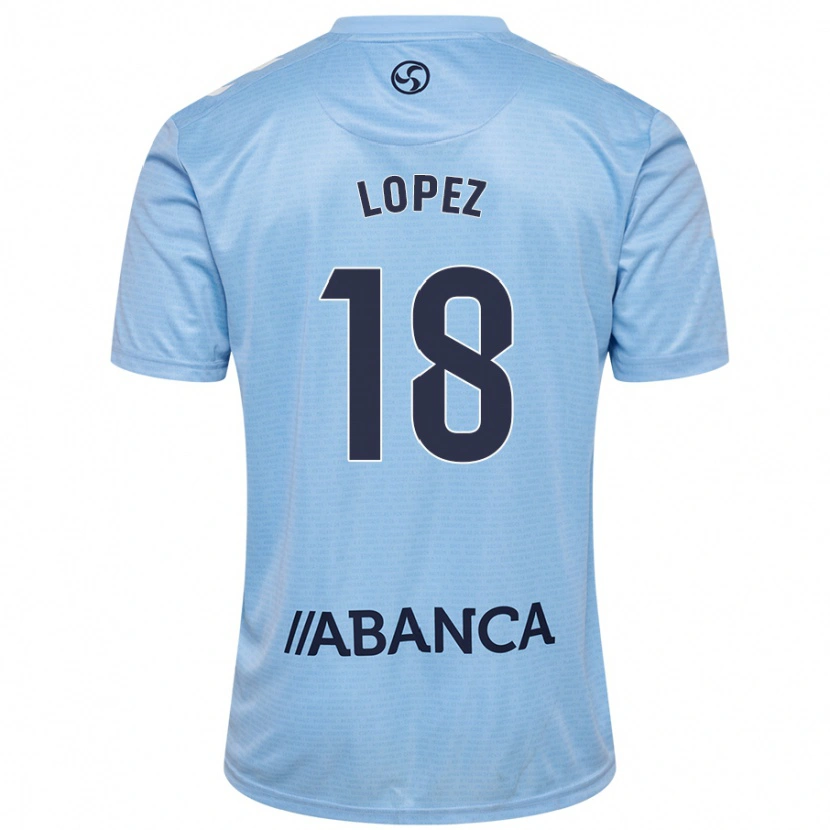 Danxen Børn Joel López #18 Himmelblå Hjemmebane Spillertrøjer 2024/25 Trøje T-Shirt