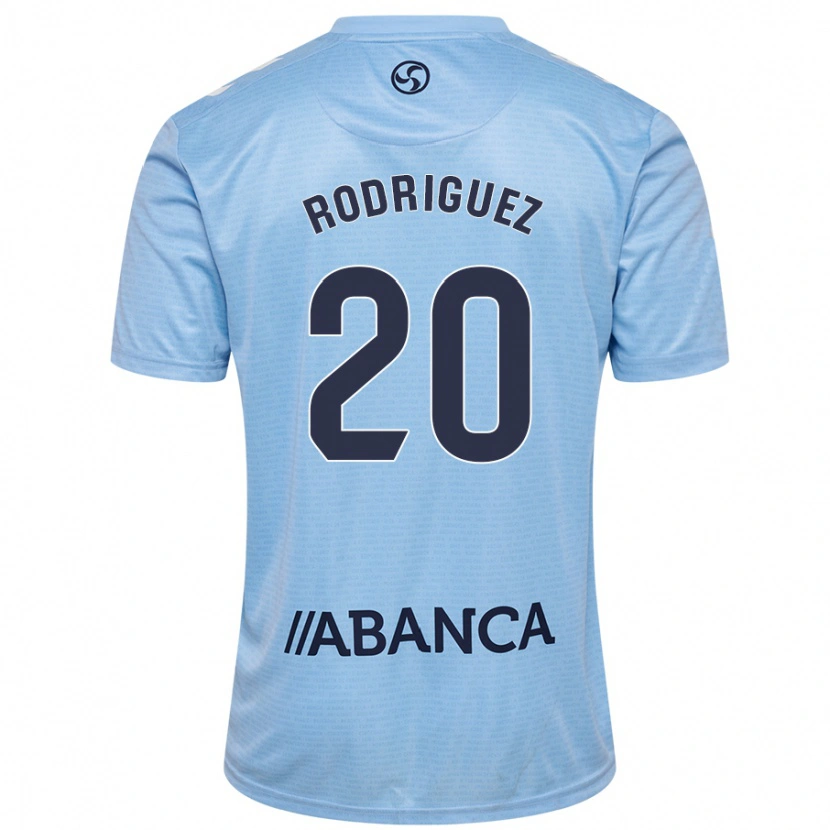 Danxen Børn Javi Rodríguez #20 Himmelblå Hjemmebane Spillertrøjer 2024/25 Trøje T-Shirt