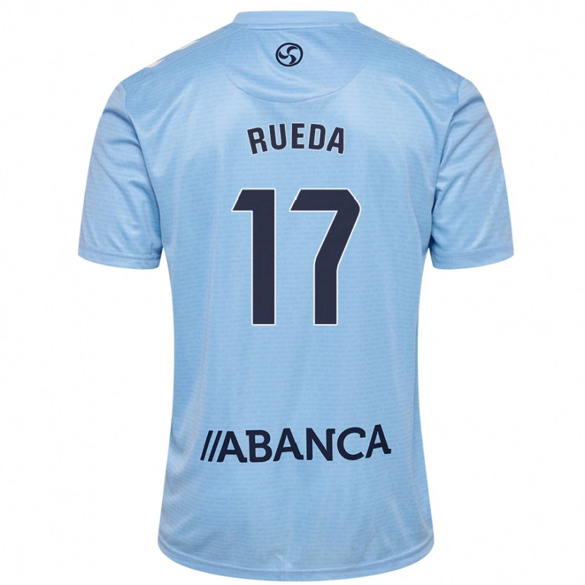 Danxen Børn Javi Rueda #17 Himmelblå Hjemmebane Spillertrøjer 2024/25 Trøje T-Shirt
