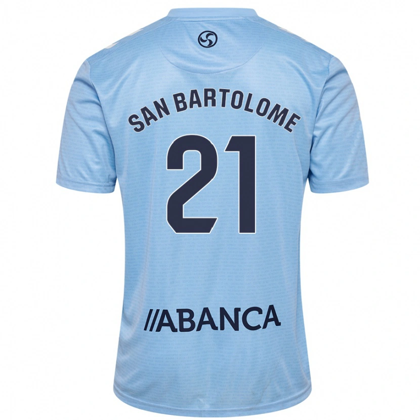 Danxen Børn Víctor San Bartolomé #21 Himmelblå Hjemmebane Spillertrøjer 2024/25 Trøje T-Shirt