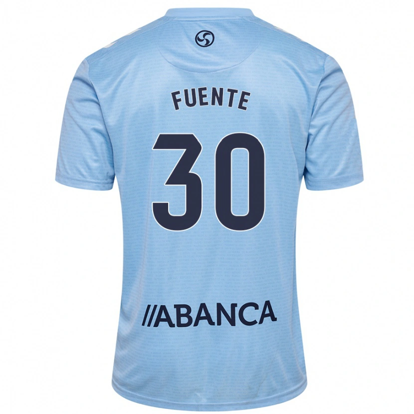 Danxen Børn Mario Fuente #30 Himmelblå Hjemmebane Spillertrøjer 2024/25 Trøje T-Shirt