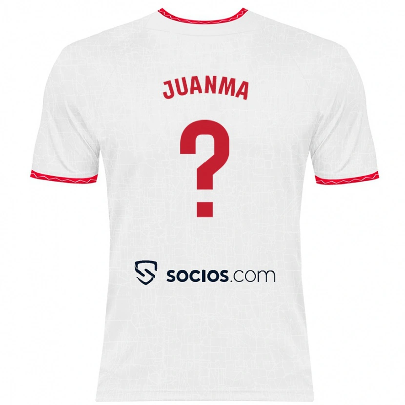 Danxen Børn Juanma #0 Hvid Rød Hjemmebane Spillertrøjer 2024/25 Trøje T-Shirt