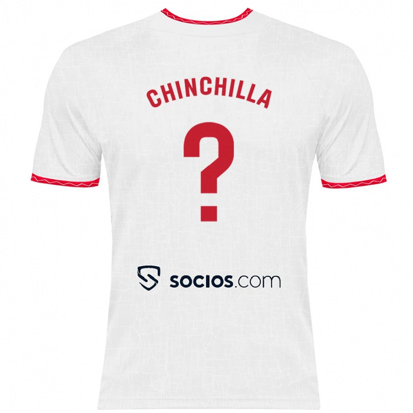 Danxen Børn Gustavo Chinchilla #0 Hvid Rød Hjemmebane Spillertrøjer 2024/25 Trøje T-Shirt