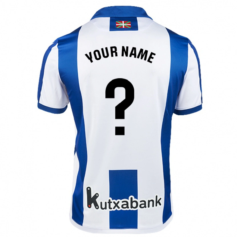 Danxen Børn Dit Navn #0 Hvid Blå Hjemmebane Spillertrøjer 2024/25 Trøje T-Shirt