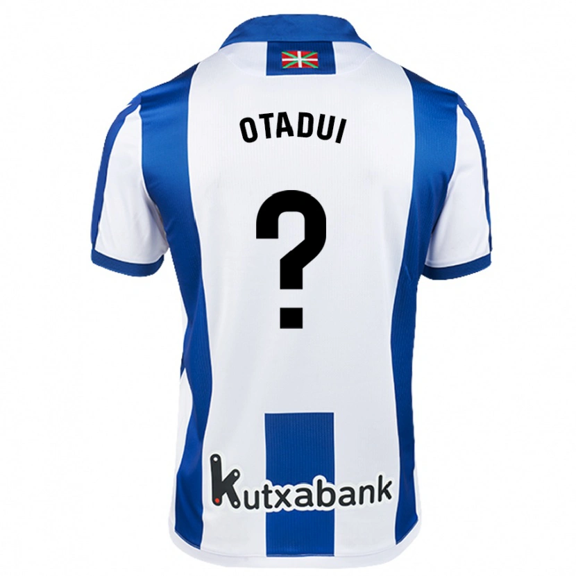 Danxen Børn Iker Otadui #0 Hvid Blå Hjemmebane Spillertrøjer 2024/25 Trøje T-Shirt