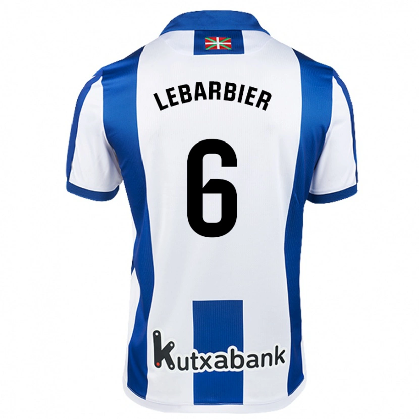 Danxen Børn Alex Lebarbier #6 Hvid Blå Hjemmebane Spillertrøjer 2024/25 Trøje T-Shirt