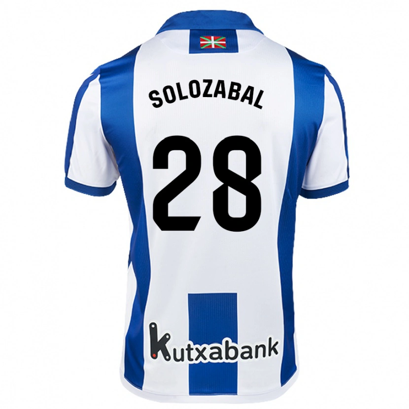 Danxen Børn Malen Solozabal Ibarra #28 Hvid Blå Hjemmebane Spillertrøjer 2024/25 Trøje T-Shirt