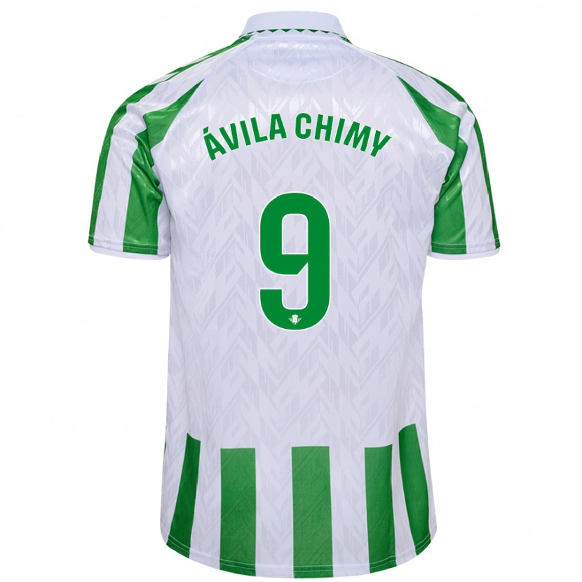 Danxen Børn Chimy Ávila #9 Grønne Hvide Striber Hjemmebane Spillertrøjer 2024/25 Trøje T-Shirt