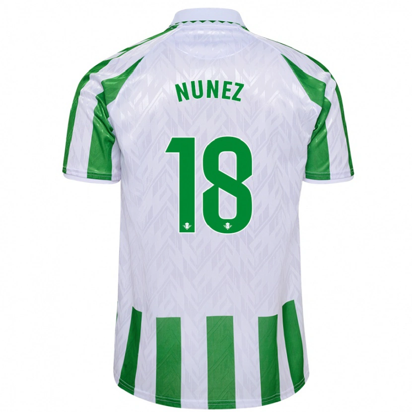 Danxen Børn Romina Núñez #18 Grønne Hvide Striber Hjemmebane Spillertrøjer 2024/25 Trøje T-Shirt
