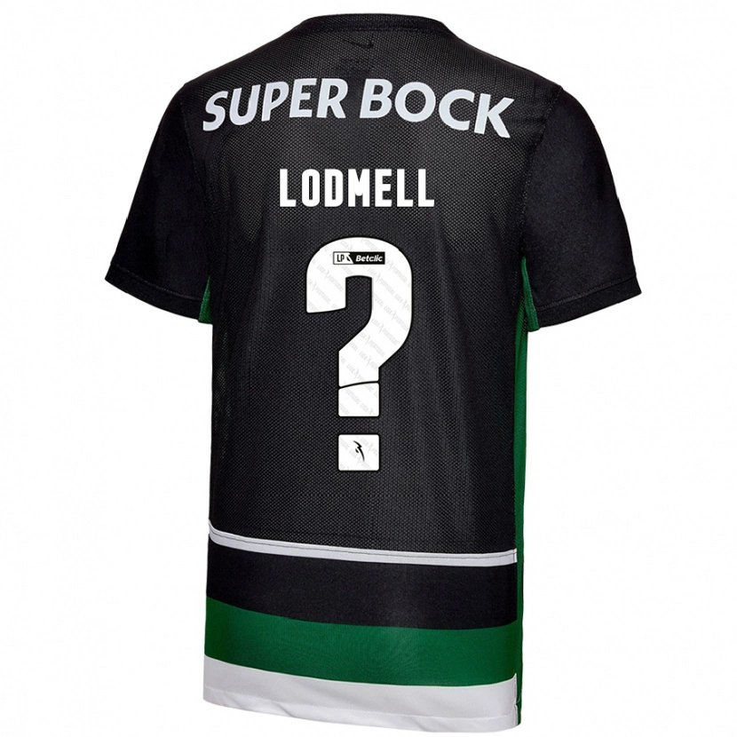 Danxen Børn William Lodmell #0 Sort Hvid Grøn Hjemmebane Spillertrøjer 2024/25 Trøje T-Shirt