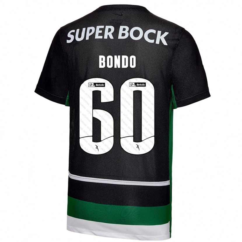 Danxen Børn Pedro Bondo #60 Sort Hvid Grøn Hjemmebane Spillertrøjer 2024/25 Trøje T-Shirt