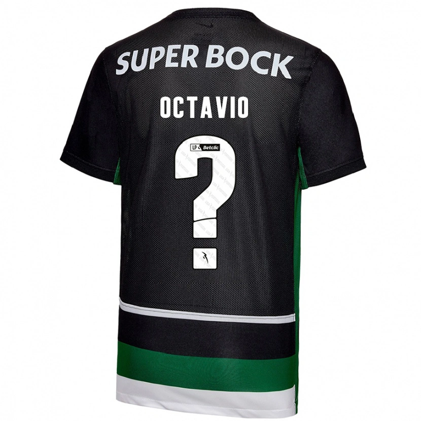 Danxen Børn Tiago Octávio #0 Sort Hvid Grøn Hjemmebane Spillertrøjer 2024/25 Trøje T-Shirt