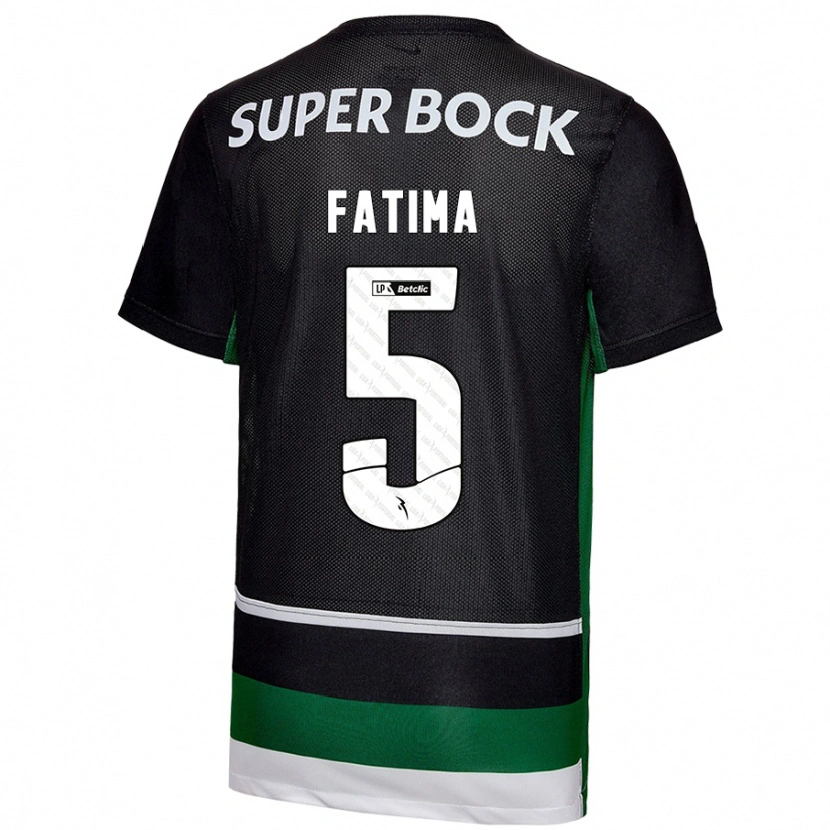 Danxen Børn Francisca Fatima Aquino Dutra #5 Sort Hvid Grøn Hjemmebane Spillertrøjer 2024/25 Trøje T-Shirt