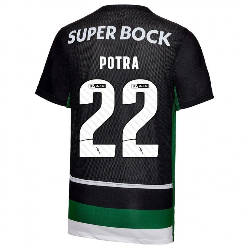 Danxen Børn Catarina Sofia Branco Potra #22 Sort Hvid Grøn Hjemmebane Spillertrøjer 2024/25 Trøje T-Shirt