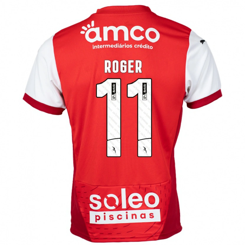 Danxen Børn Roger #11 Rød Hvid Hjemmebane Spillertrøjer 2024/25 Trøje T-Shirt