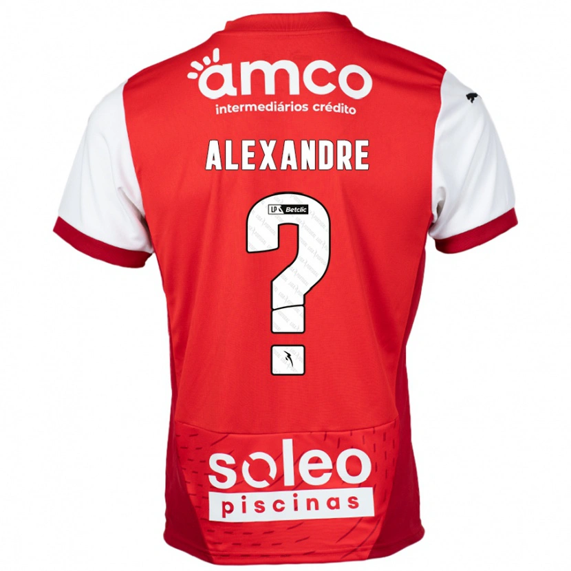 Danxen Børn Daniel Alexandre #0 Rød Hvid Hjemmebane Spillertrøjer 2024/25 Trøje T-Shirt