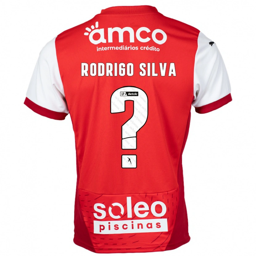 Danxen Børn Rodrigo Silva #0 Rød Hvid Hjemmebane Spillertrøjer 2024/25 Trøje T-Shirt