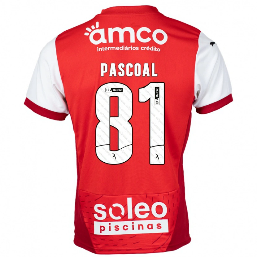 Danxen Børn Fodé Pascoal #81 Rød Hvid Hjemmebane Spillertrøjer 2024/25 Trøje T-Shirt
