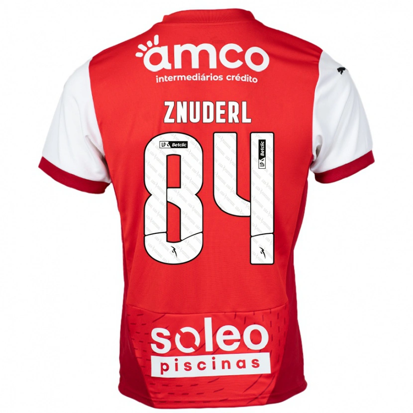 Danxen Børn Tai Znuderl #84 Rød Hvid Hjemmebane Spillertrøjer 2024/25 Trøje T-Shirt