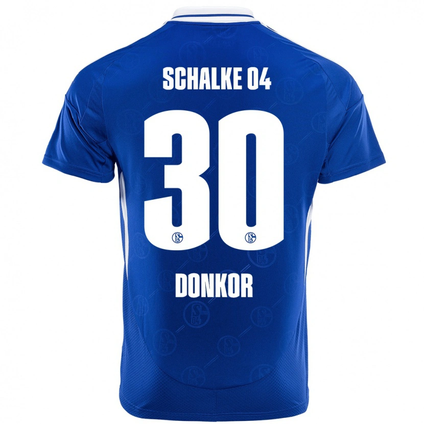 Danxen Børn Anton Donkor #30 Kongeblå Hjemmebane Spillertrøjer 2024/25 Trøje T-Shirt
