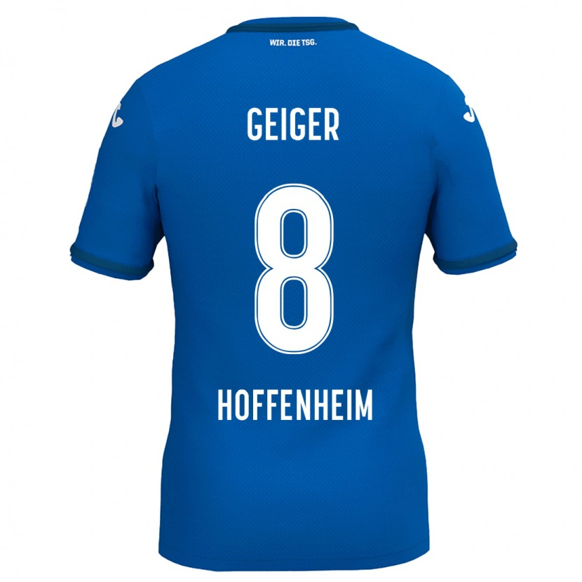 Danxen Børn Dennis Geiger #8 Kongeblå Hjemmebane Spillertrøjer 2024/25 Trøje T-Shirt