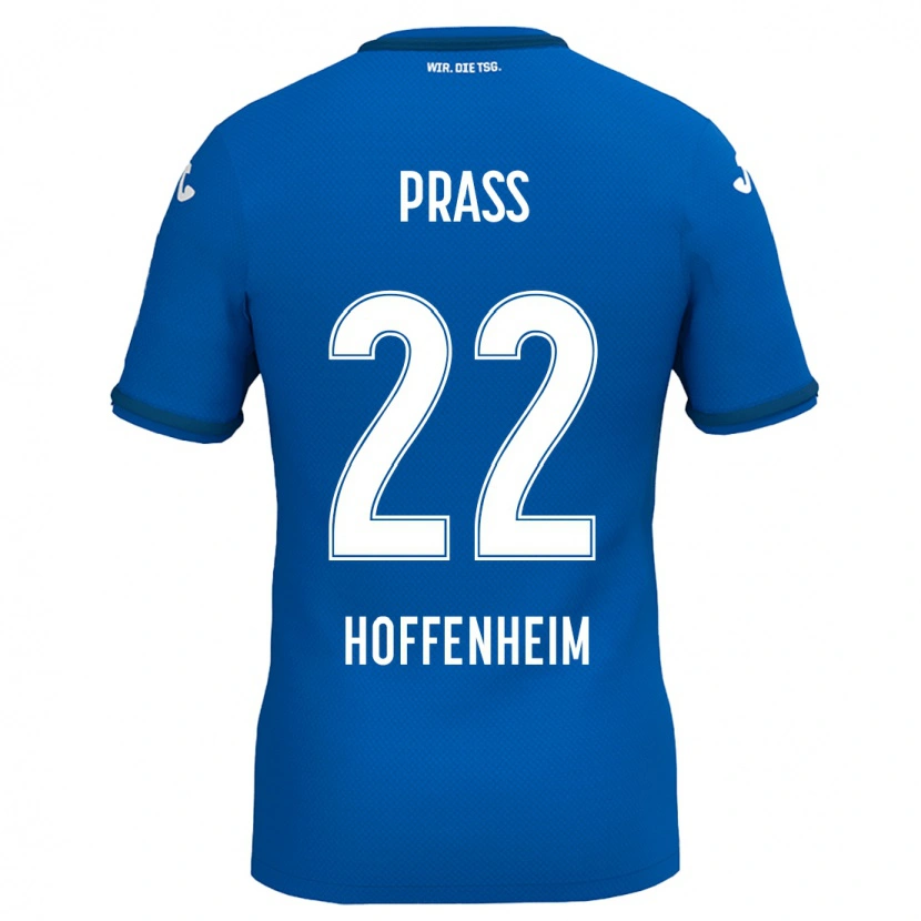 Danxen Børn Alexander Prass #22 Kongeblå Hjemmebane Spillertrøjer 2024/25 Trøje T-Shirt