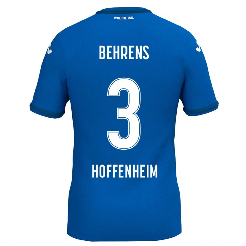 Danxen Børn Hennes Behrens #3 Kongeblå Hjemmebane Spillertrøjer 2024/25 Trøje T-Shirt